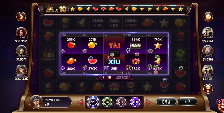 Game Xèng 777 có đa dạng mức cược để lựa chọn